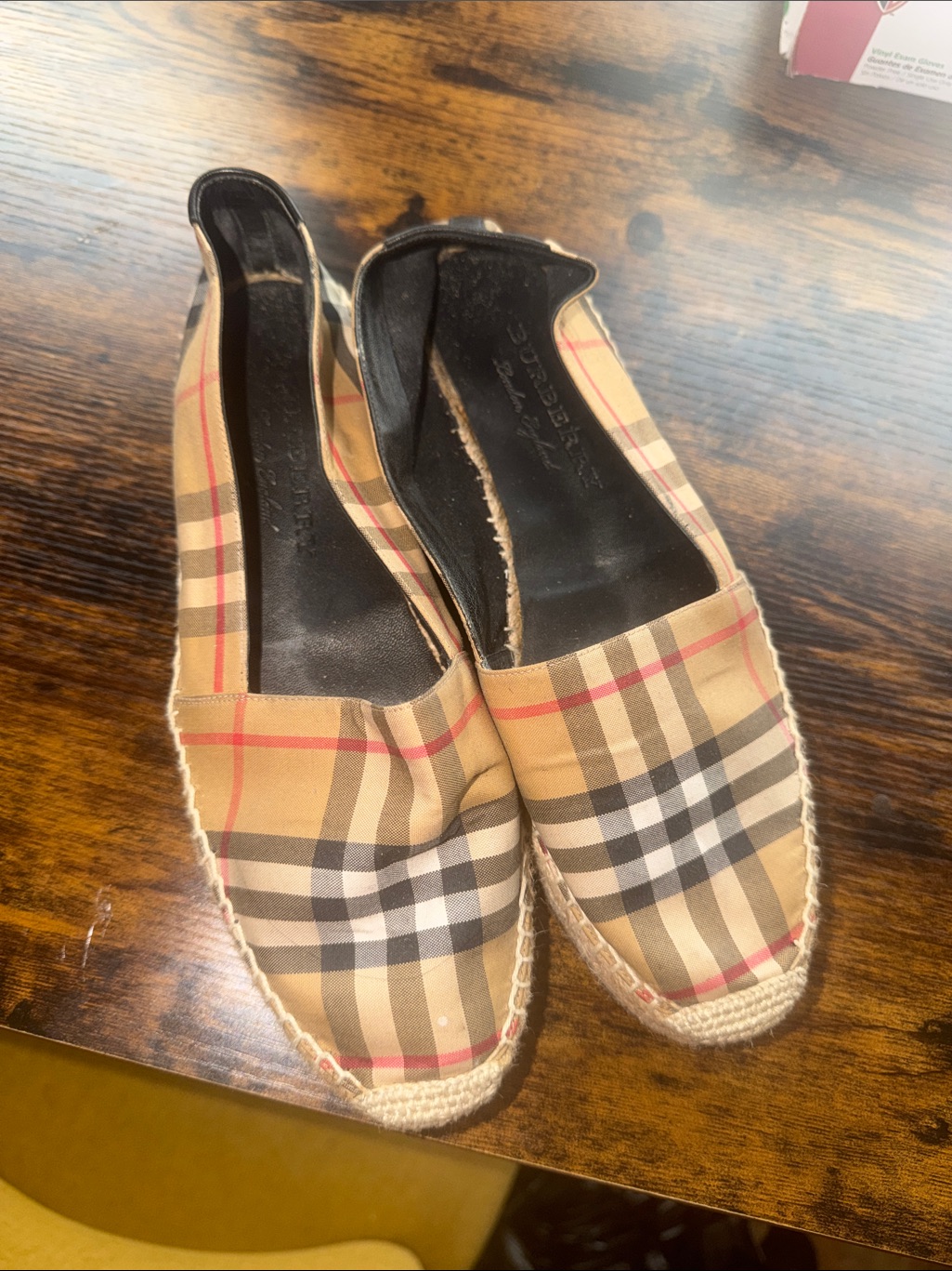 Women's Plaid Espadrille Slip-On Flats In Beige